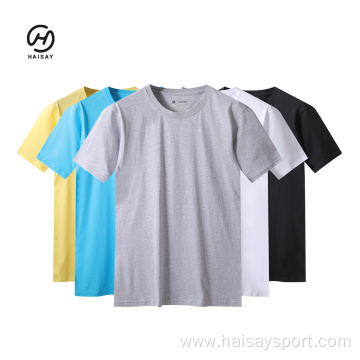 Wholesale Mens T Shirt Plain Printed Logo Cotton Short Sleeve Fabric Polyester Blank Custom Gym Shirt Plus Size Men's Shirts